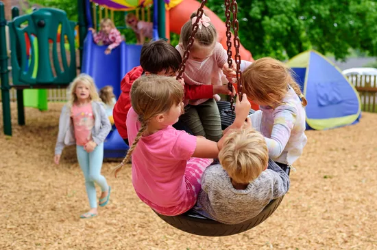 Tire swing fun